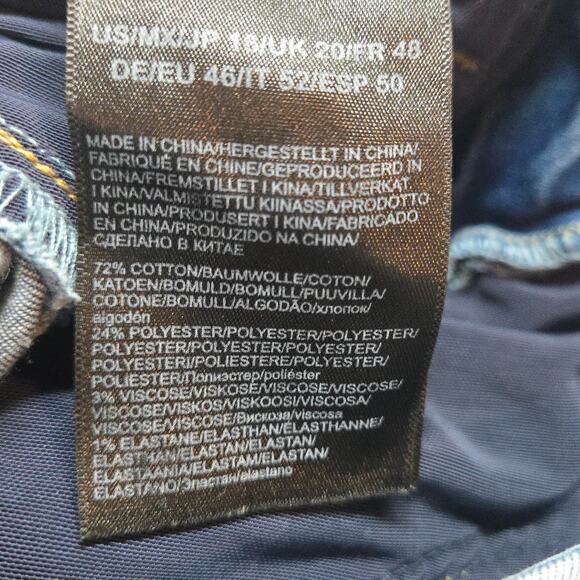 NYDJ Curves 360 Slim Straight Ankle Jean Size 16 Short - Picture 4 of 7